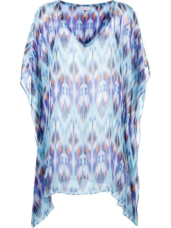 Brigitte V-neck Beach Dress, Women's, Size: Gg, Purple, Silk