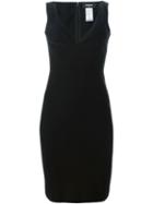 Dsquared2 V-neck Dress, Women's, Size: 42, Black, Polyamide/spandex/elastane/virgin Wool