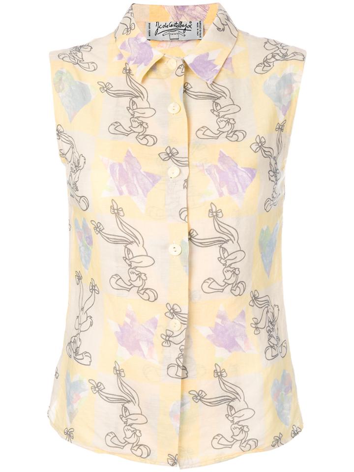 Jc De Castelbajac Vintage Bugs Bunny Sleeveless Shirt - Yellow &