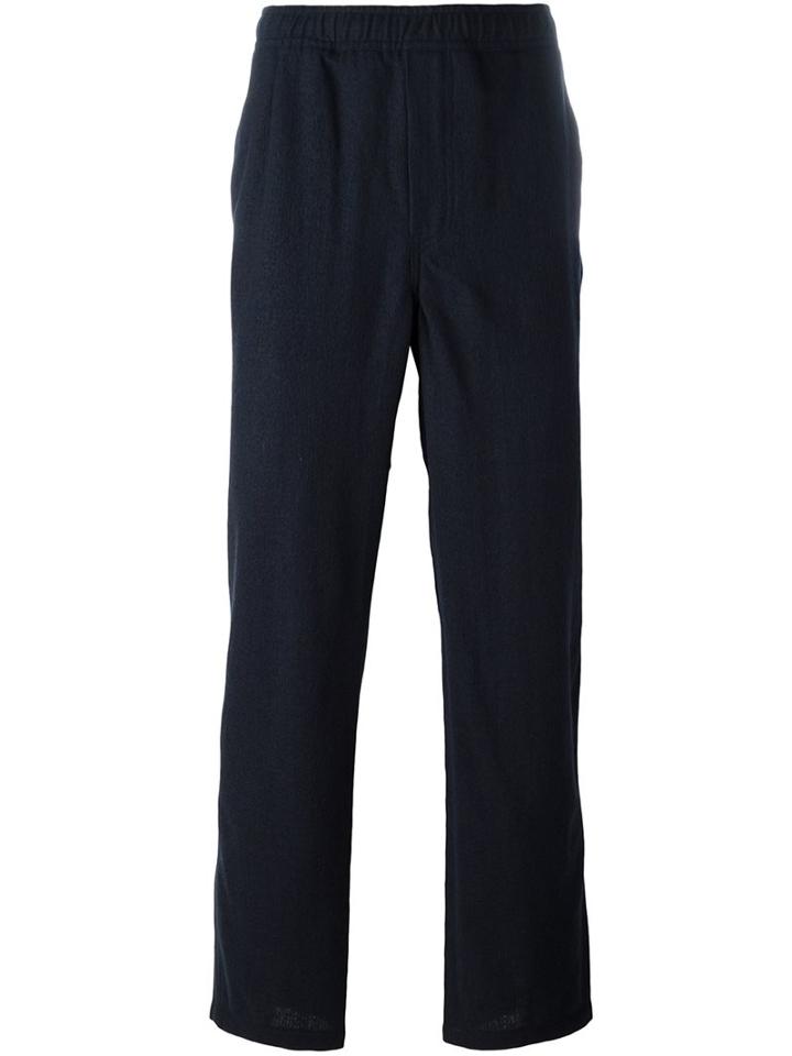 Our Legacy Straight Leg Trousers, Men's, Size: 48, Blue, Cotton/virgin Wool