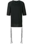Andrea Ya'aqov Longline Hanging Tassel T-shirt - Black