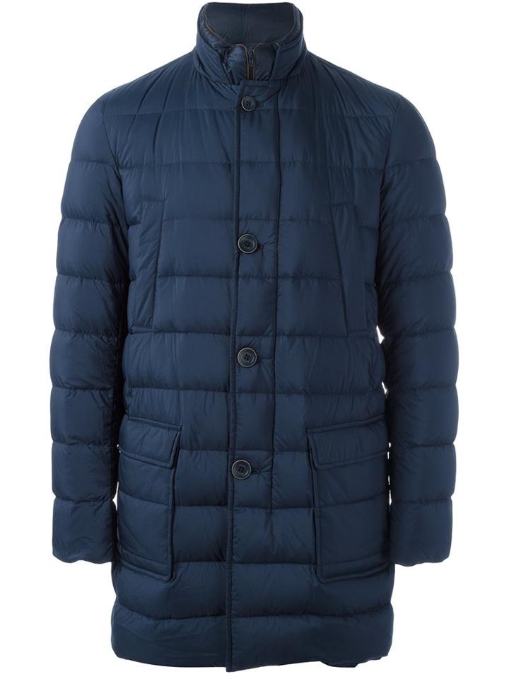 Herno Padded Jacket, Men's, Size: 48, Blue, Polyamide/polyurethane/feather