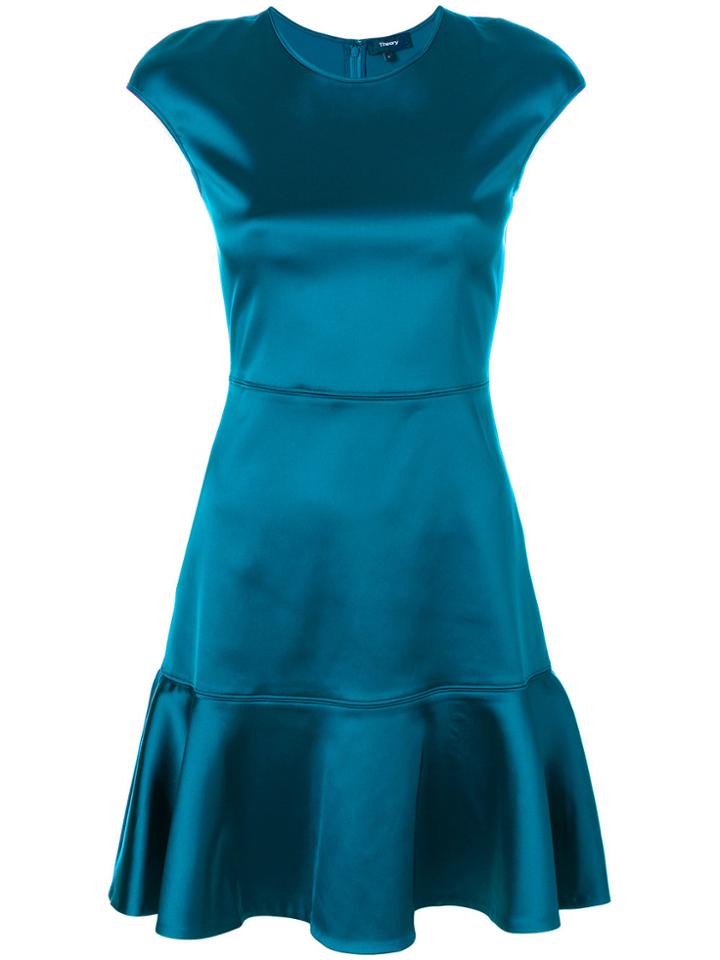 Theory Essential Flare Dress - Blue