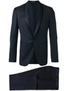 Tagliatore Shawl Lapel Two-piece Suit, Men's, Size: 48, Blue, Virgin Wool/cupro