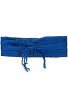 Forte Forte Woven Plait Belt, Women's, Blue, Cotton