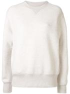 Sacai Zipped Shoulder Sweater - White