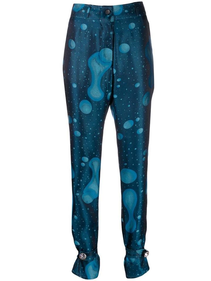 Christopher Kane Lava Jacquard Trousers - Blue