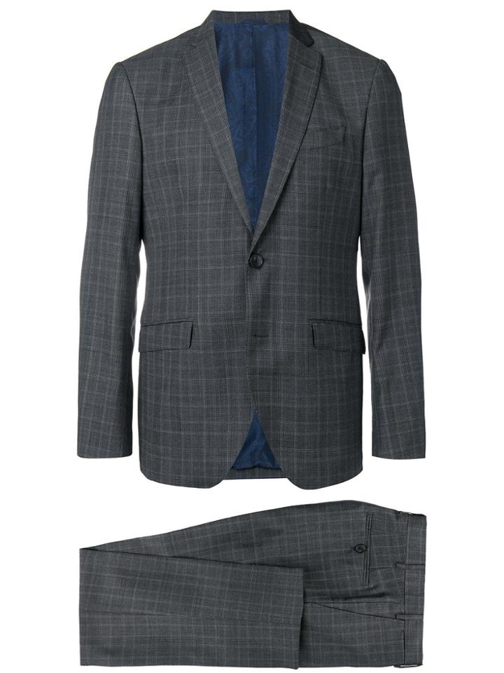 Etro Checked Suit - Grey