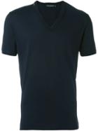 Dolce & Gabbana V-neck T-shirt, Men's, Size: 46, Blue, Cotton