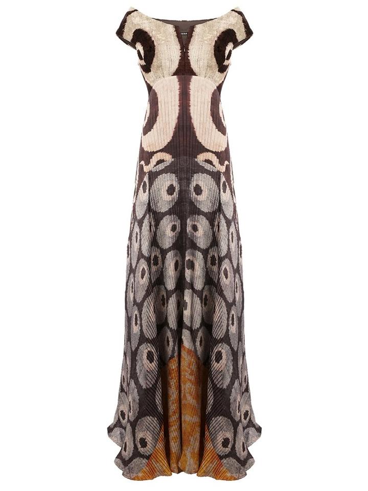 Afroditi Hera Pleated Off Shoulder Dress