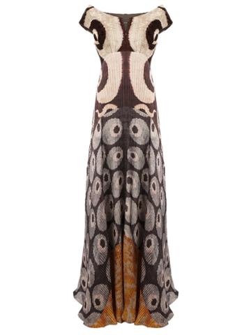 Afroditi Hera Pleated Off Shoulder Dress
