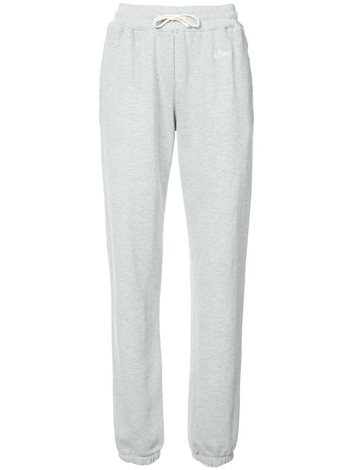 Re/done Logo Embroidered Track Trousers - Grey