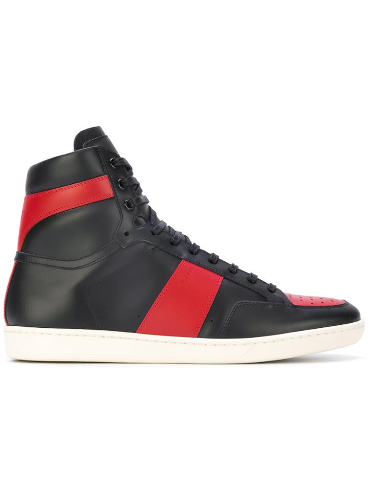 Saint Laurent Signature Court Classic Sl/10h High Top Sneakers - Black