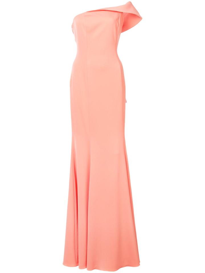 Jay Godfrey One Shoulder Gown - Yellow & Orange