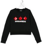 Dsquared2 Kids - Teen Logo Print Sweatshirt - Kids - Cotton/spandex/elastane - 14 Yrs, Blue