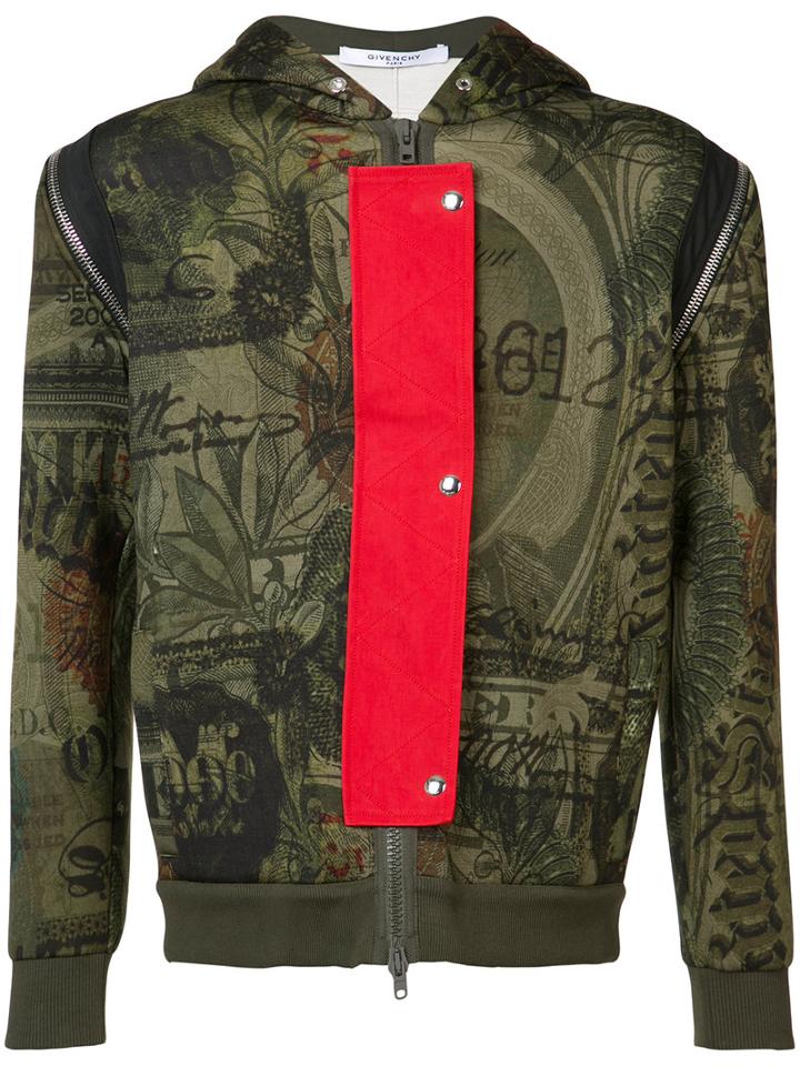 Givenchy - Dollar Print Hoodie - Men - Spandex/elastane/viscose - Xl, Green, Spandex/elastane/viscose