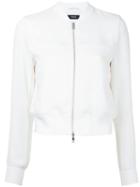 Theory - Panelled Bomber Jacket - Women - Polyester/triacetate - Xs, White, Polyester/triacetate