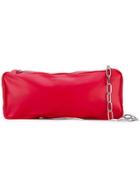 Mm6 Maison Margiela - Chain Clutch Bag - Women - Calf Leather - One Size, Red, Calf Leather