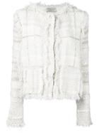 Lanvin Tweed Jacket, Women's, Size: 42, Nude/neutrals, Silk/polyester/wool/polyimide