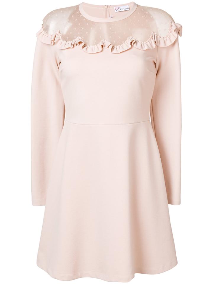 Red Valentino Tulle Detail Dress - Pink & Purple