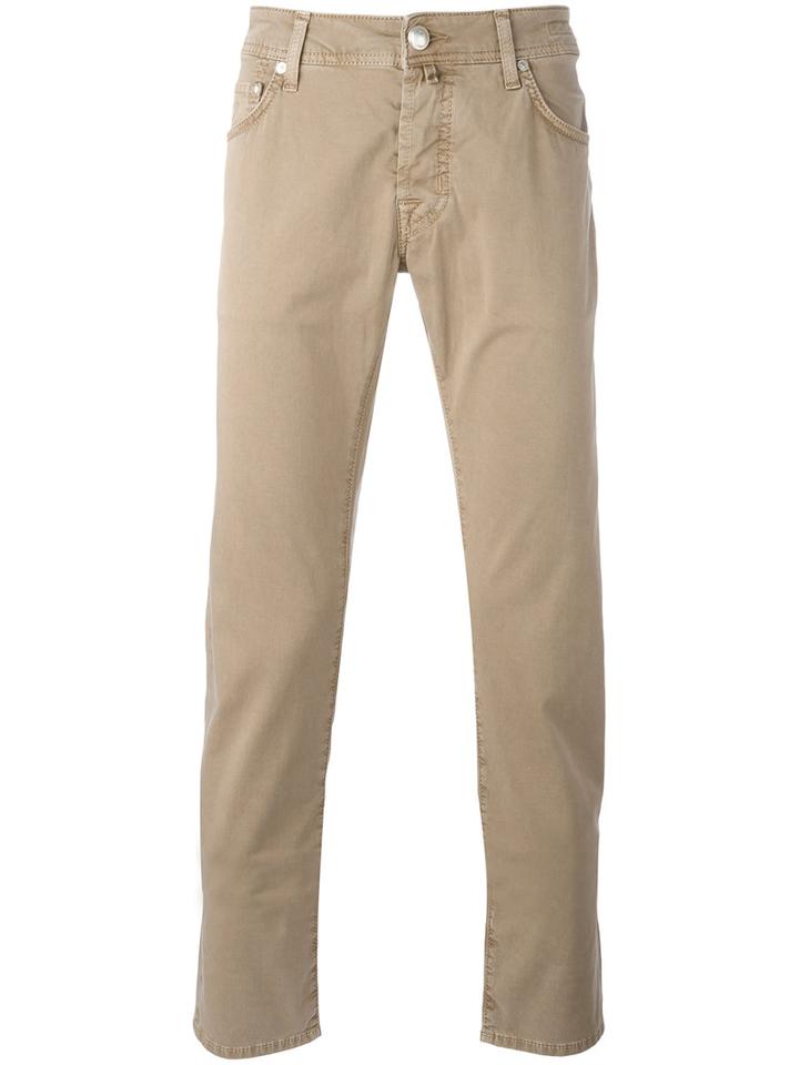 Jacob Cohen Plain Chinos, Men's, Size: 38, Nude/neutrals, Cotton/spandex/elastane