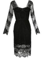 Jonathan Simkhai Mixed-lace Bustier Dress - Black