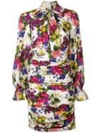 Dolce & Gabbana Floral Short Dress - Pink & Purple