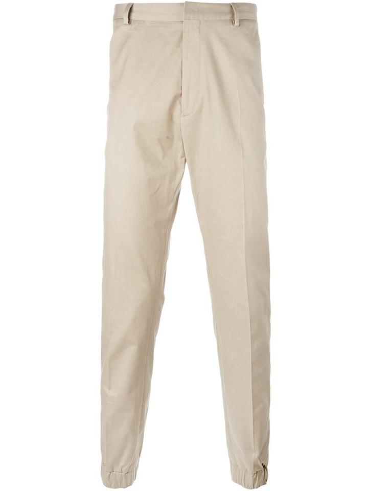 Kenzo Tapered Trousers, Men's, Size: 48, Nude/neutrals, Cotton/spandex/elastane