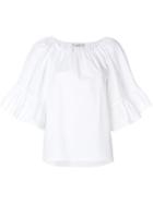 Odeeh Ruffled Sleeves Blouse - White