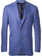 Canali Two Button Blazer, Men's, Size: 52, Blue, Cupro/wool