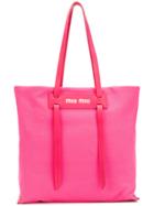 Miu Miu Logo Tote - Pink & Purple