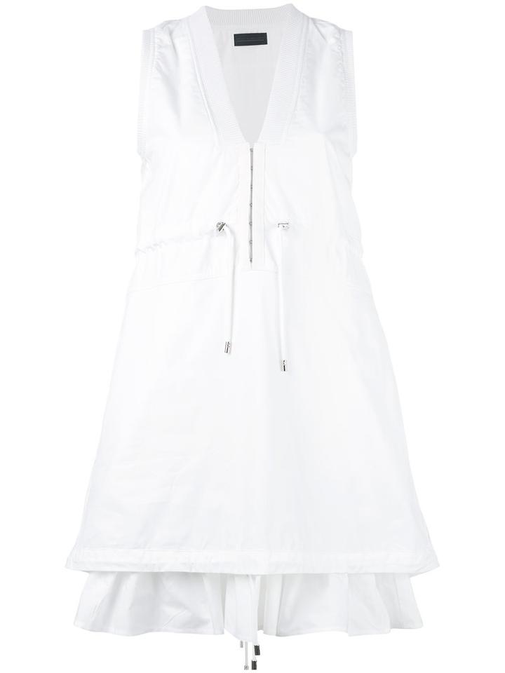 Diesel Black Gold - Drawstring Mini Dress - Women - Cotton - 38, White, Cotton