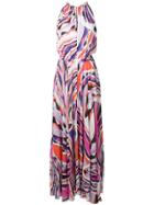 Emilio Pucci Burle Print Halter-neck Maxi Dress - Purple