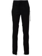 Rta Zip Detail Track Pants, Men's, Size: Small, Black, Cotton/spandex/elastane