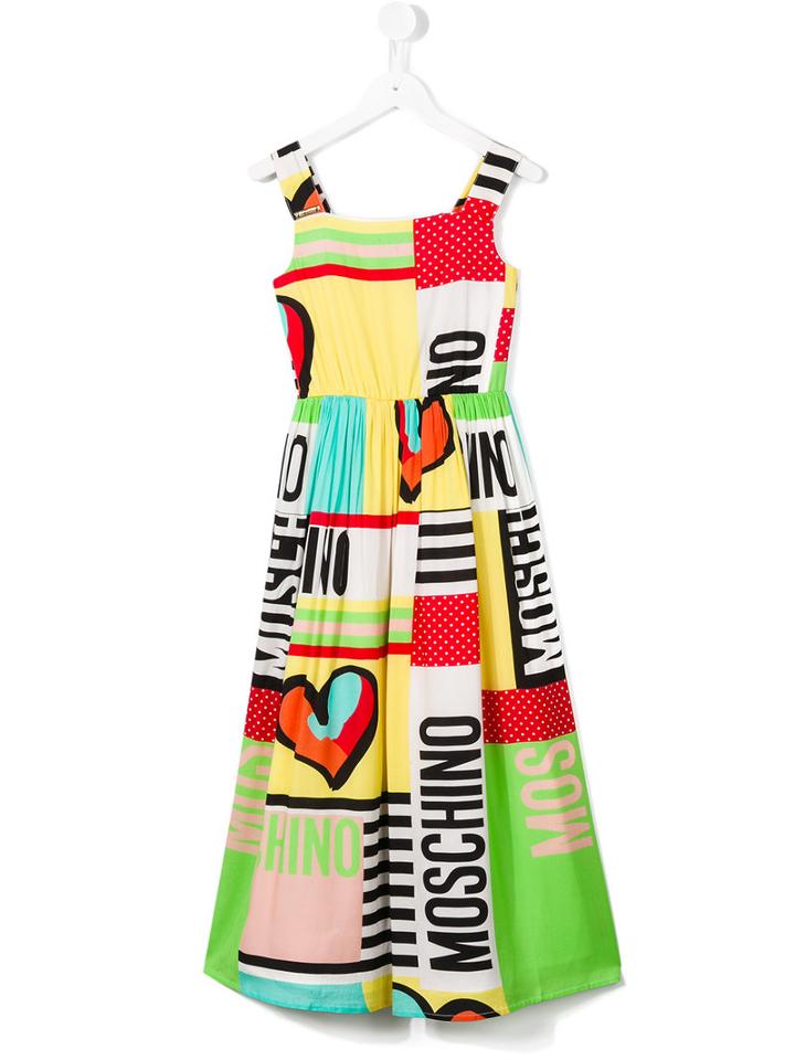 Moschino Kids Logo Print Dress, Girl's, Size: 10 Yrs