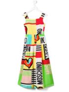 Moschino Kids Logo Print Dress, Girl's, Size: 10 Yrs