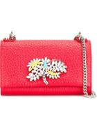 Orciani Embellished Cross Body Bag, Women's, Red, Leather