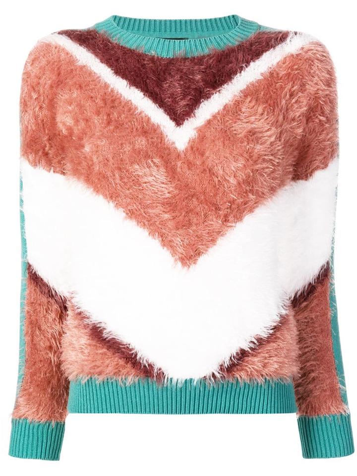 Elisabetta Franchi Chevron Jumper - Pink