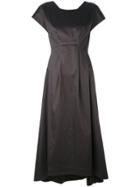 Jil Sander Navy Pleat Detail Flared Dress - Black