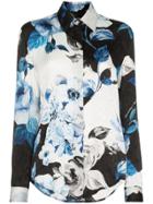 Off-white Floral Long-sleeve Shirt - Blue
