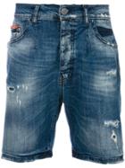 Frankie Morello Stonewashed Shorts - Blue