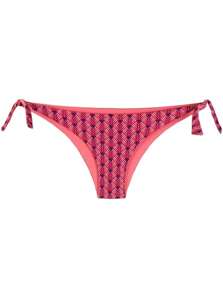 Fisico Low Rise Printed Bikini Bottoms - Pink
