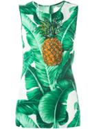 Dolce & Gabbana Sequinned Pineapple Printed Top