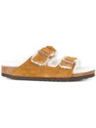 Birkenstock Shearling Lined Birkenstocks - Brown