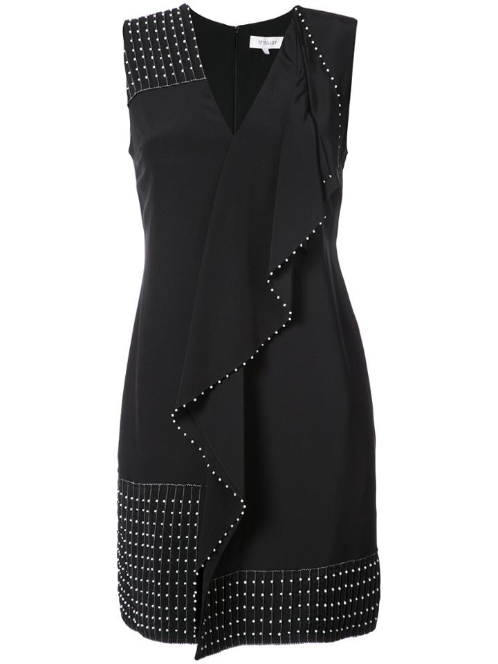 Derek Lam 10 Crosby Sleeveless V-neck Cascade Dress With Beading