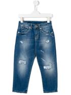 Dondup Kids Distressed Stonewashed Jeans, Boy's, Size: 10 Yrs, Blue