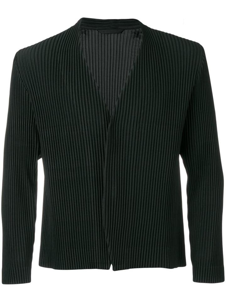 Pleats Please By Issey Miyake Ribbed Jacket - Black