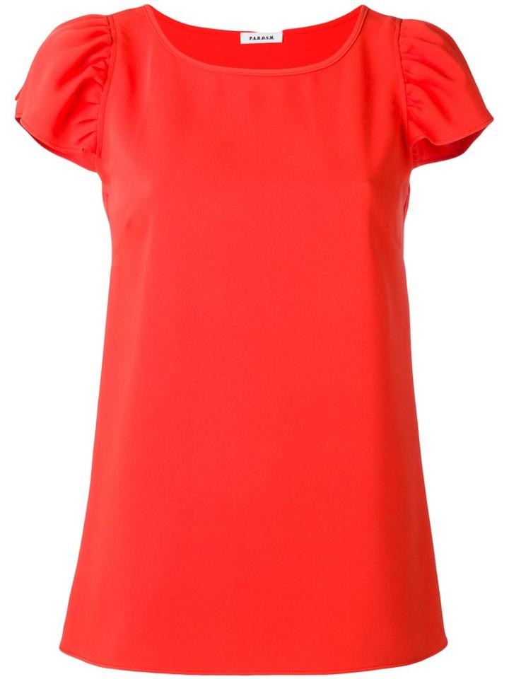 P.a.r.o.s.h. Panterax Cap Sleeve T-shirt, Women's, Size: Xs, Red, Polyester
