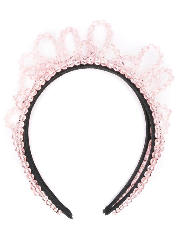 Simone Rocha Crow Style Beaded Headband - Pink