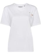 Blindness Faux-pearl Appliqué T-shirt - White